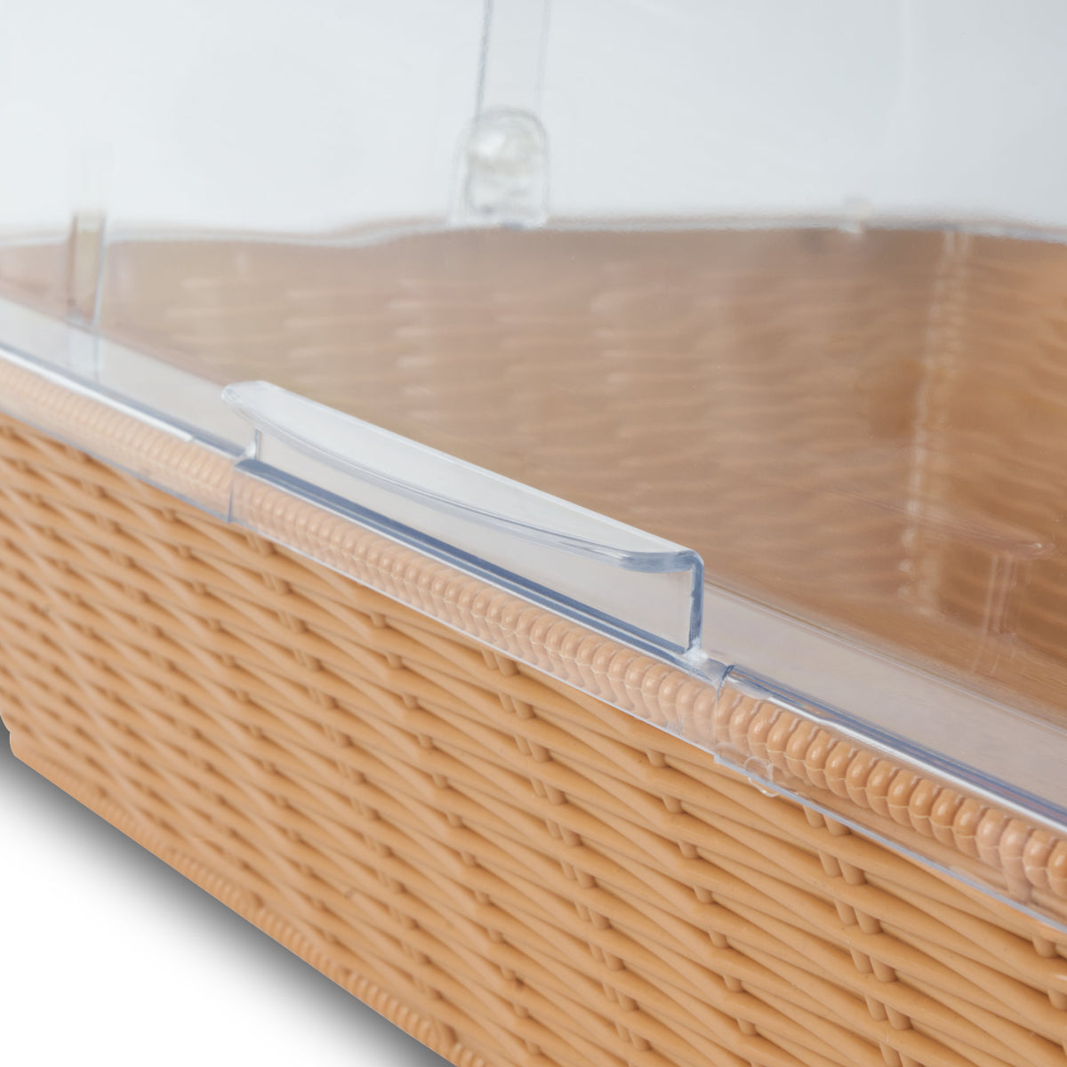 Rattan bread basket, 54 x 36 x 26 cm, incl. roll-top