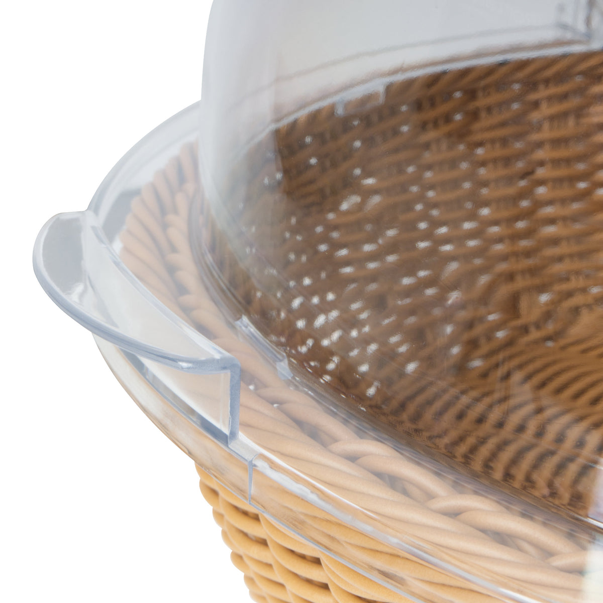 Rattan bread basket, 42 x 39 x 29 cm, incl. roll-top lid
