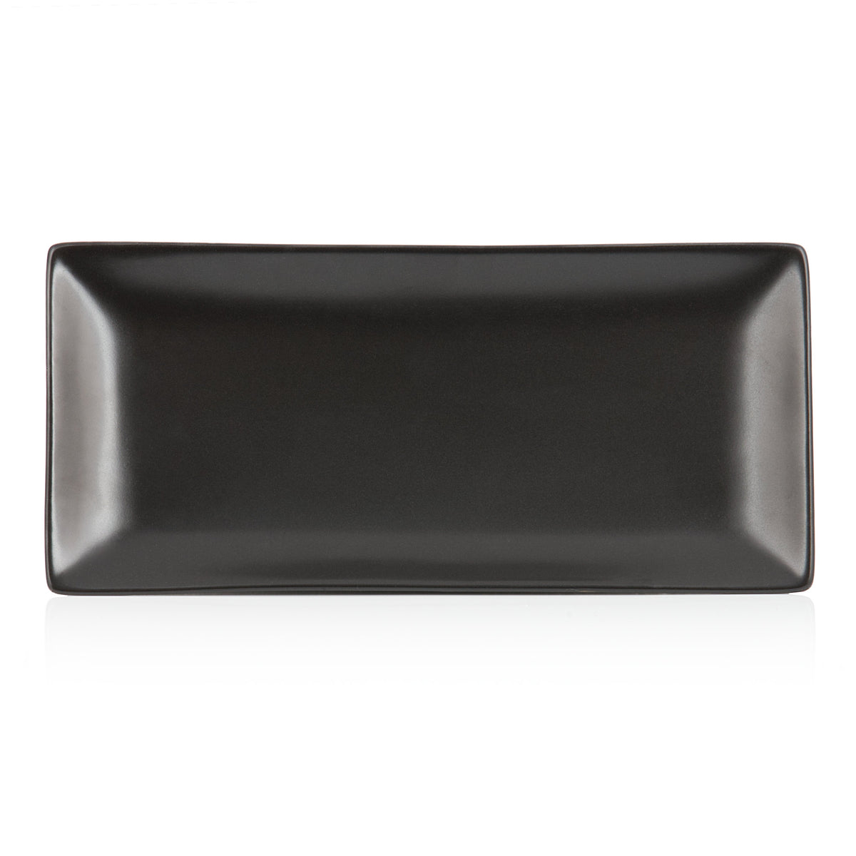 Servierteller Set, 6-teilig, 24,5 x 12 x 2 cm, schwarz