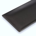 Servierteller Set, 6-teilig, 24,5 x 12 x 2 cm, schwarz