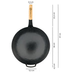 Wok Pfanne, Ø 35 cm, Stahl, mit rundem Boden