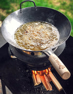 Wok Pfanne, Ø 35 cm, Stahl, mit rundem Boden