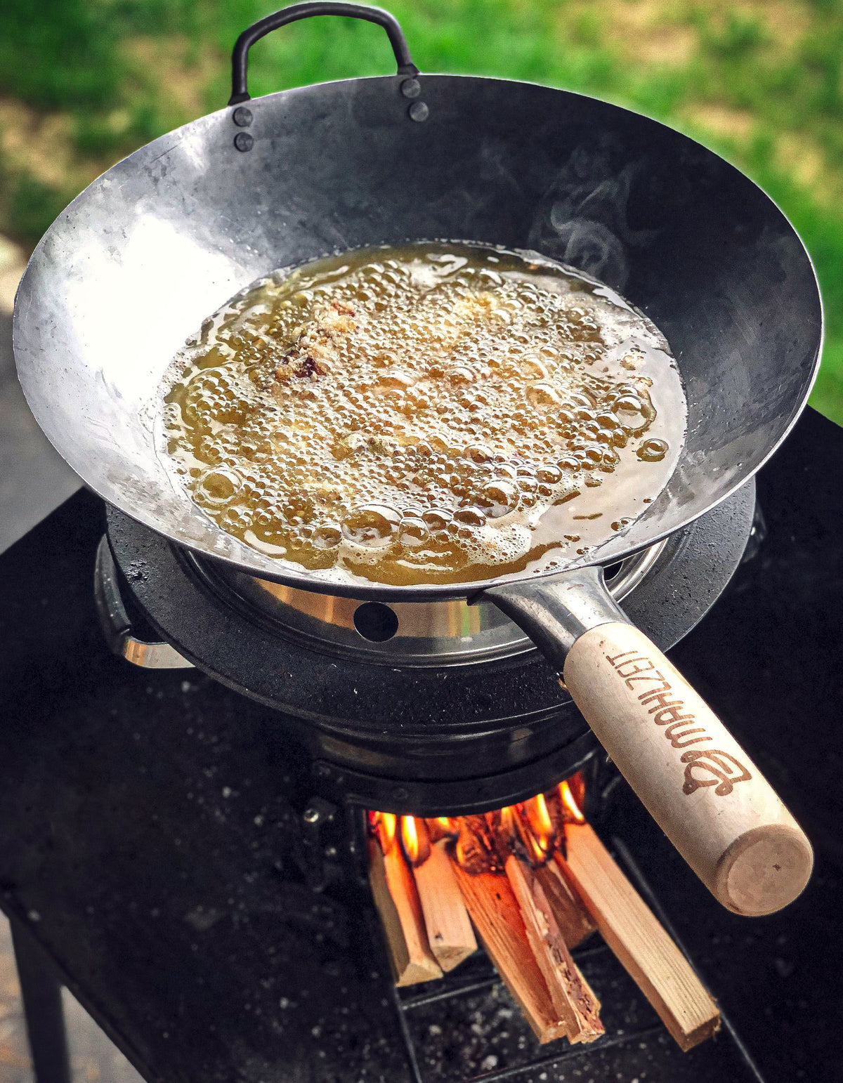 Wok Pfanne, Ø 35 cm, Stahl, mit rundem Boden