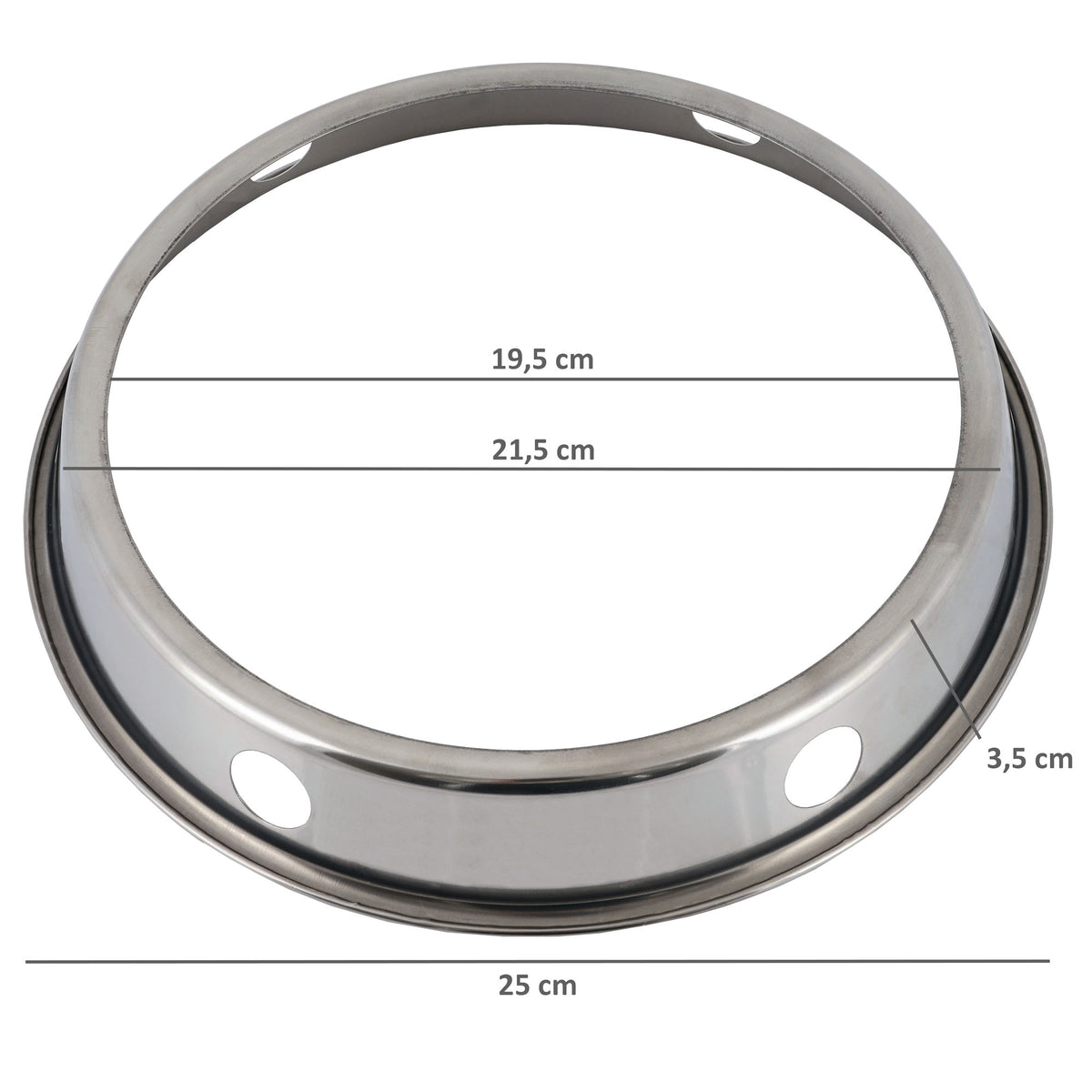 Wok ring for woks, Ø 19.5 cm, stainless steel, for round bottoms