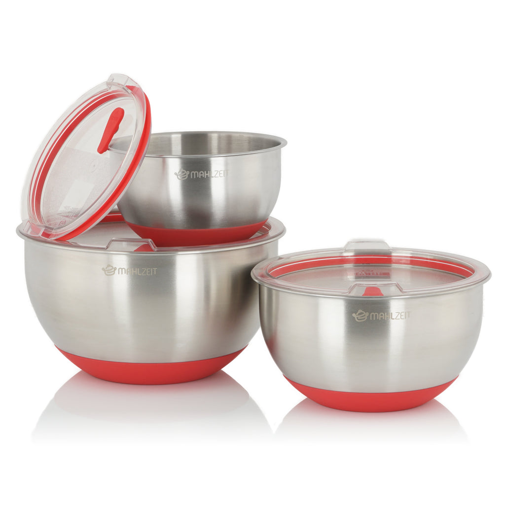Schüssel 3er Set, Edelstahl, inkl. Deckel