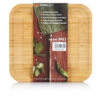 Cheese board, bamboo, 36 x 34 x 5 cm, incl. cheese knives