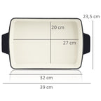 Roaster set, 5-piece, cast iron, enamelled