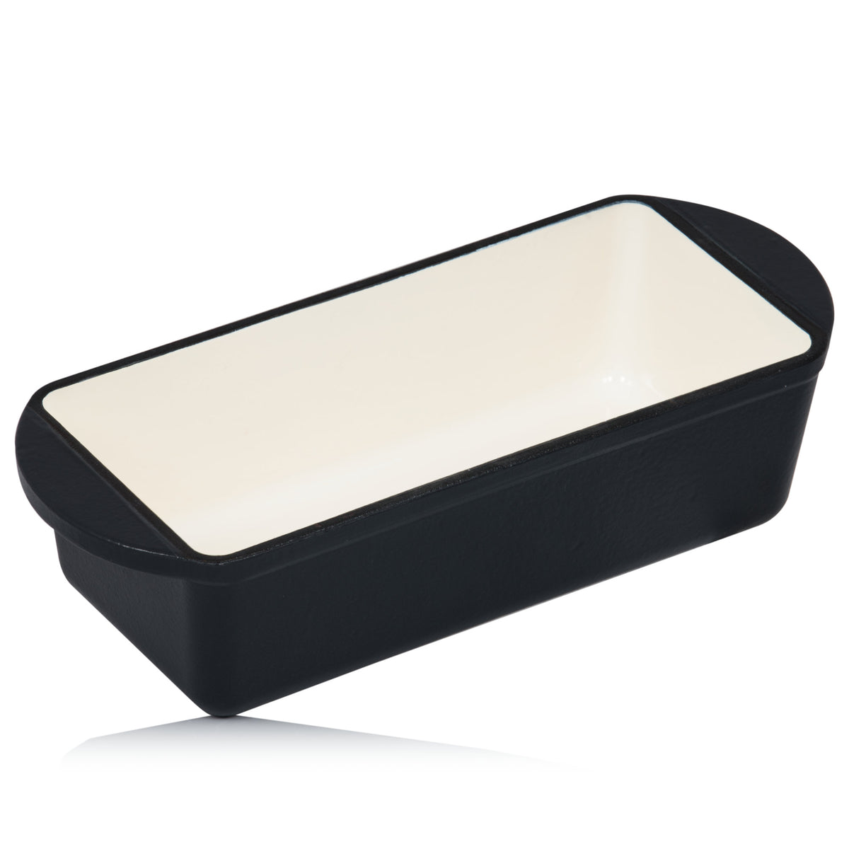 Casserole dish, rectangular, cast iron, induction-compatible