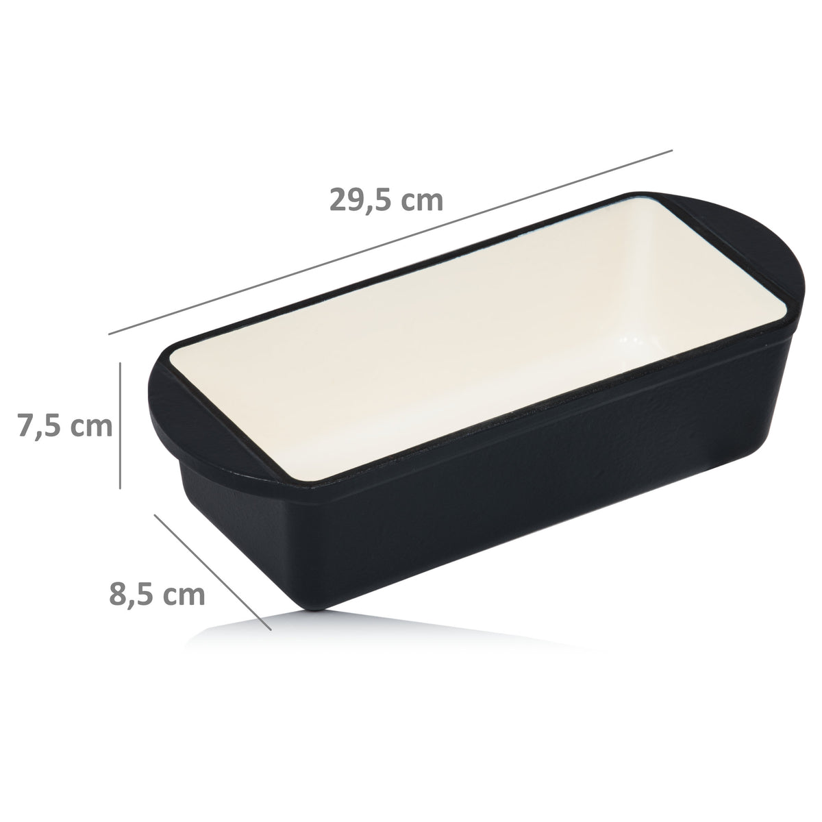 Plat à gratin, rectangulaire, fonte, compatible induction