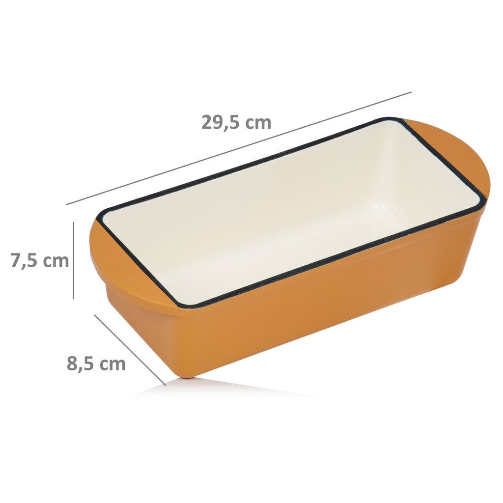 Roaster set, 3-piece, cast iron, enamelled