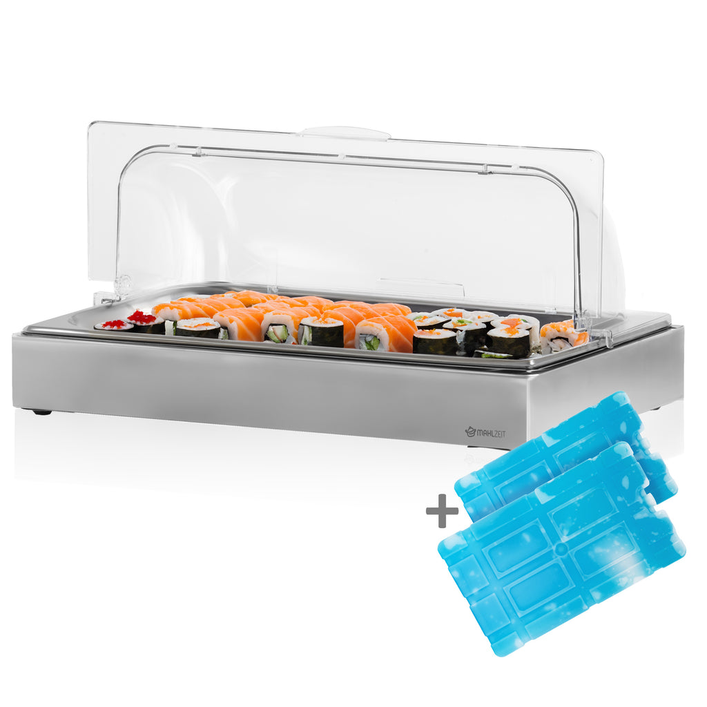 Chilled serving tray, 54 x 34 x 24.5 cm, GN 1/1, incl. cover