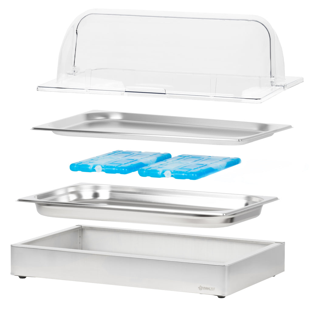 Chilled serving tray, 54 x 34 x 24.5 cm, GN 1/1, incl. cover