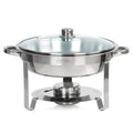 Chafing Dish, acier inoxydable, 4 litres, rond, chauffe-plat