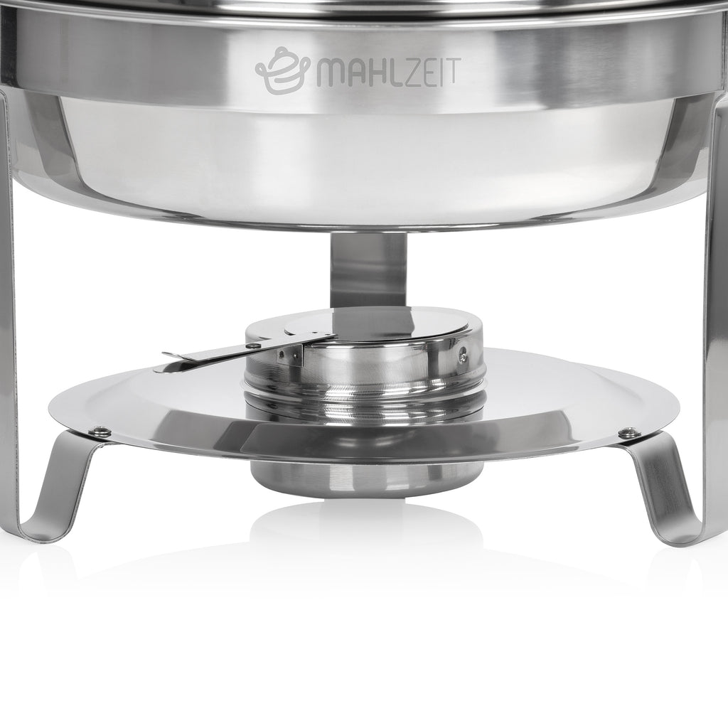 Chafing Dish, acier inoxydable, 4 litres, rond, chauffe-plat