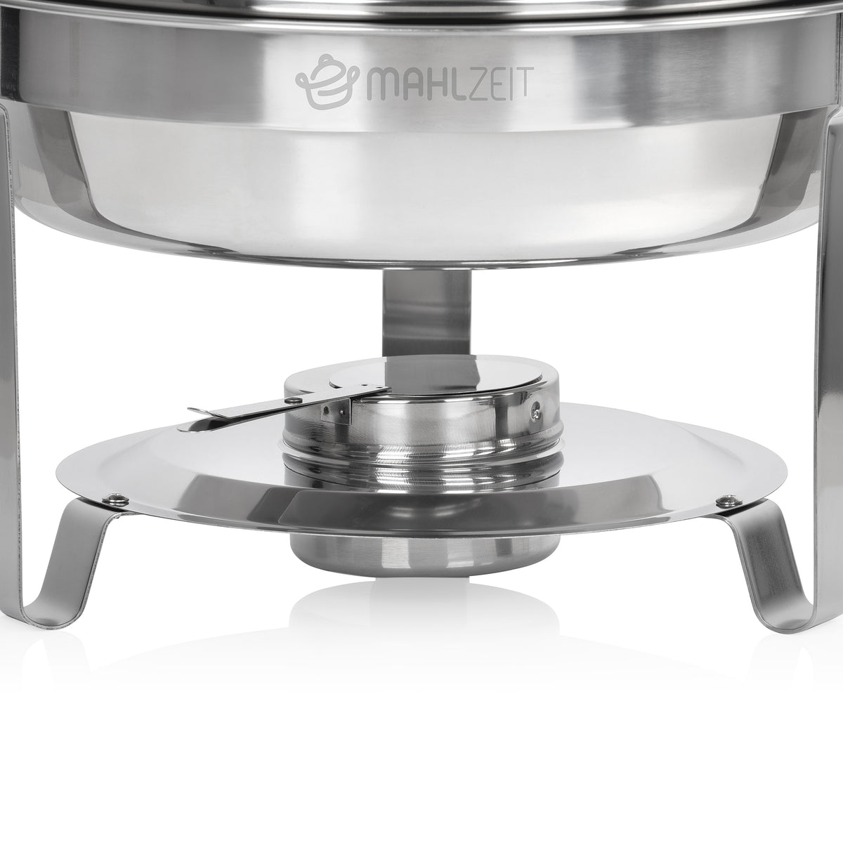 Chafing dish, stainless steel, 4 liters, round, food warmer