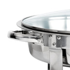 Chafing Dish, acier inoxydable, 4 litres, rond, chauffe-plat