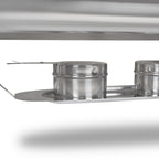 Chafing dish, acier inoxydable, 8 litres, couvercle basculant, chauffe-plat