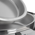 Chafing Dish, Edelstahl, 6 Liter, rund, Speisenwärmer
