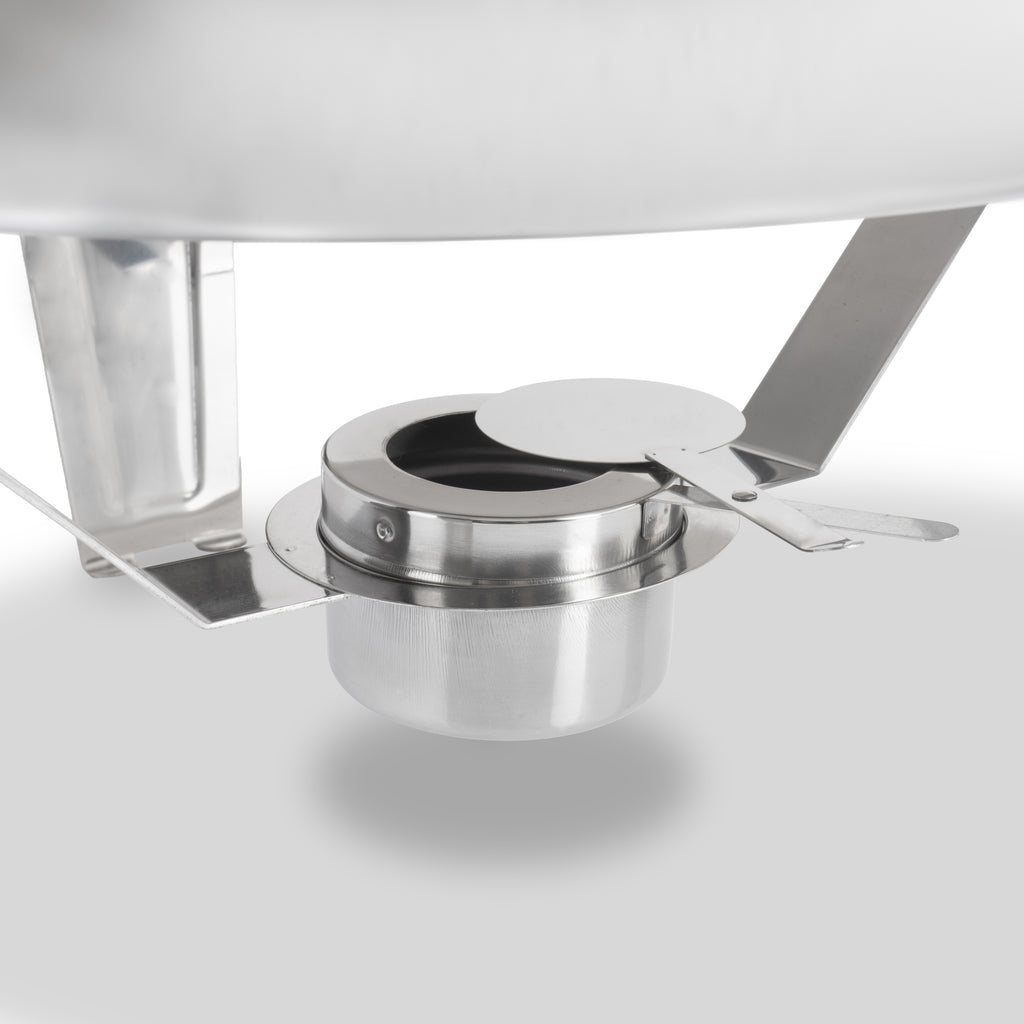 Chafing Dish, Edelstahl, 6 Liter, rund, Speisenwärmer