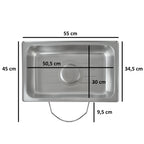 Chafing Dish elektrisch, Edelstahl, GN 1/1 Behälter, 9 Liter, bis 80°C inkl. Display