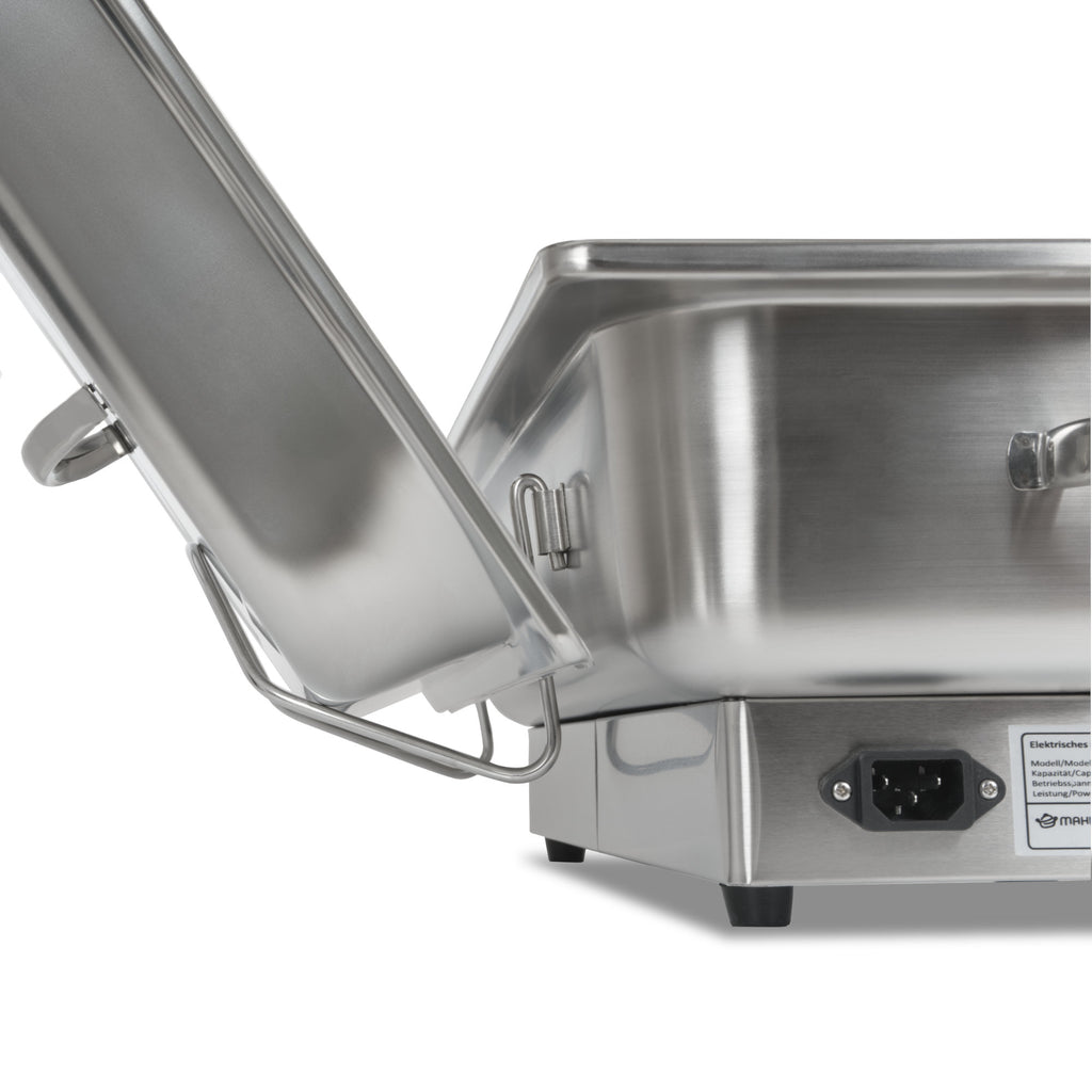 Chafing Dish elektrisch, Edelstahl, GN 1/1 Behälter, 9 Liter, bis 80°C inkl. Display