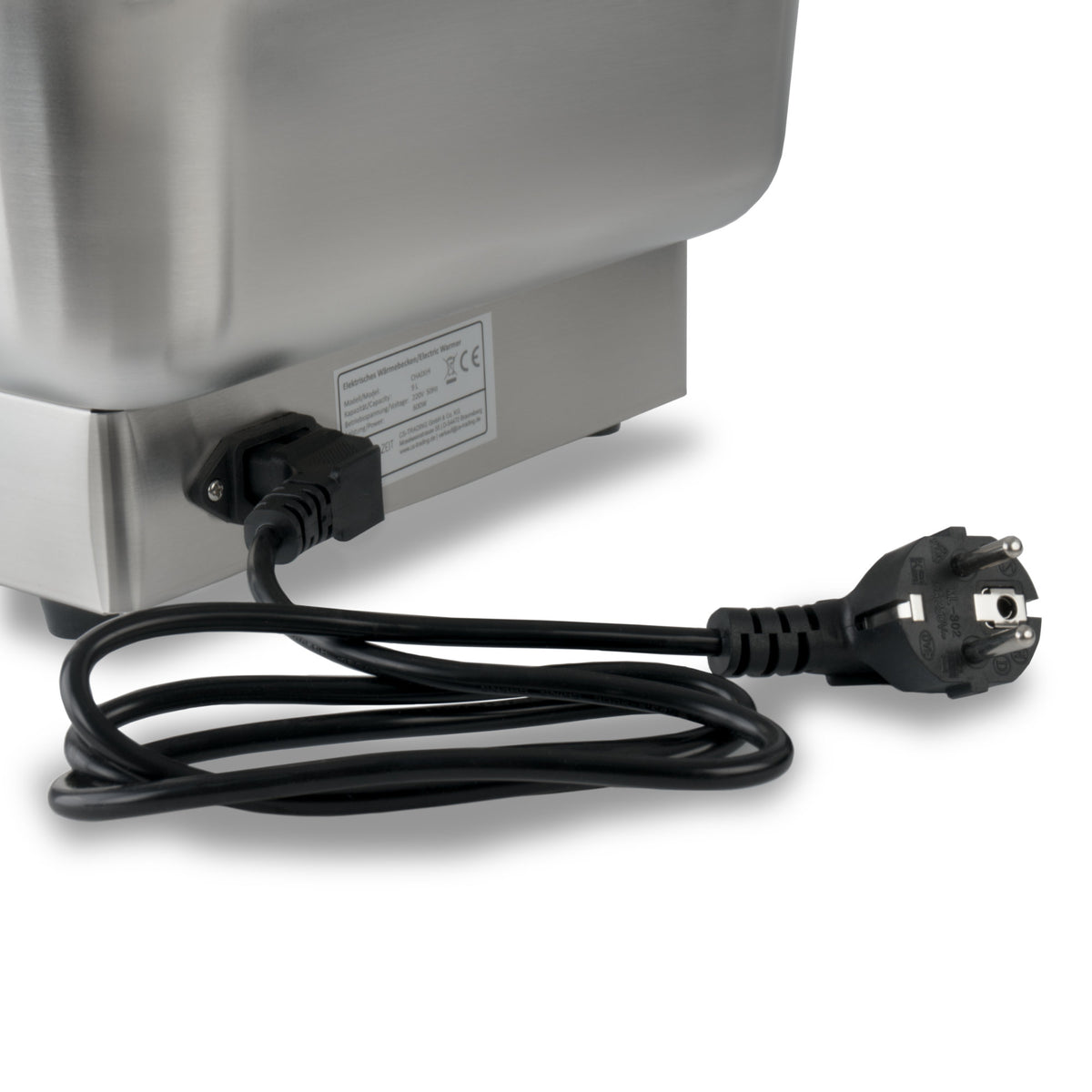 Chafing Dish elektrisch, Edelstahl, GN 1/1 Behälter, 9 Liter, bis 80°C inkl. Display