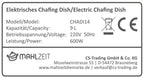 Chafing Dish elektrisch, Edelstahl, GN 1/1 Behälter, 9 Liter, bis 80°C inkl. Display
