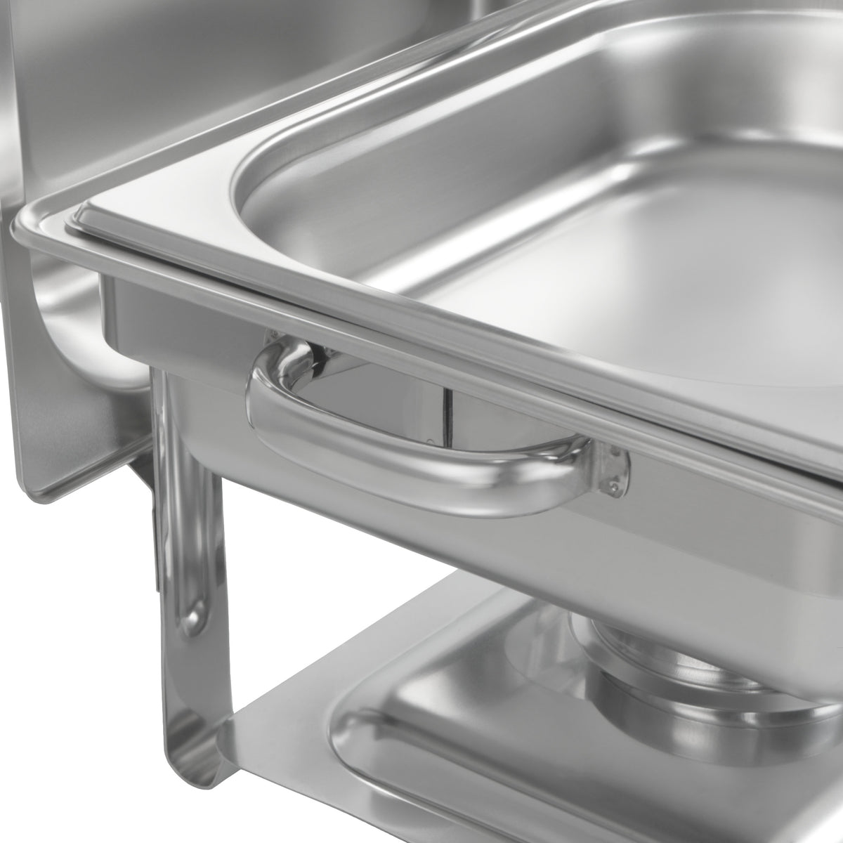 Edelstahl Chafing Dish 4 Liter, 1/2 GN Speisenwärmer Wärmebehälter, für Catering, Buffet