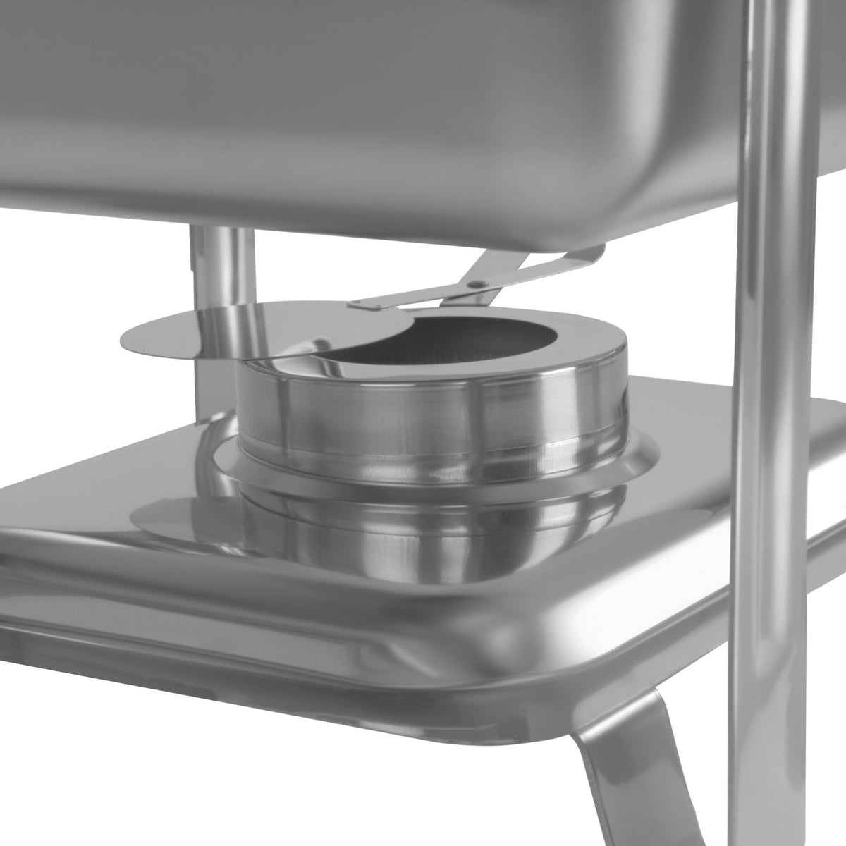 Edelstahl Chafing Dish 4 Liter, 1/2 GN Speisenwärmer Wärmebehälter, für Catering, Buffet