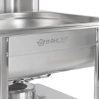 Edelstahl Chafing Dish 4 Liter, 1/2 GN Speisenwärmer Wärmebehälter, für Catering, Buffet