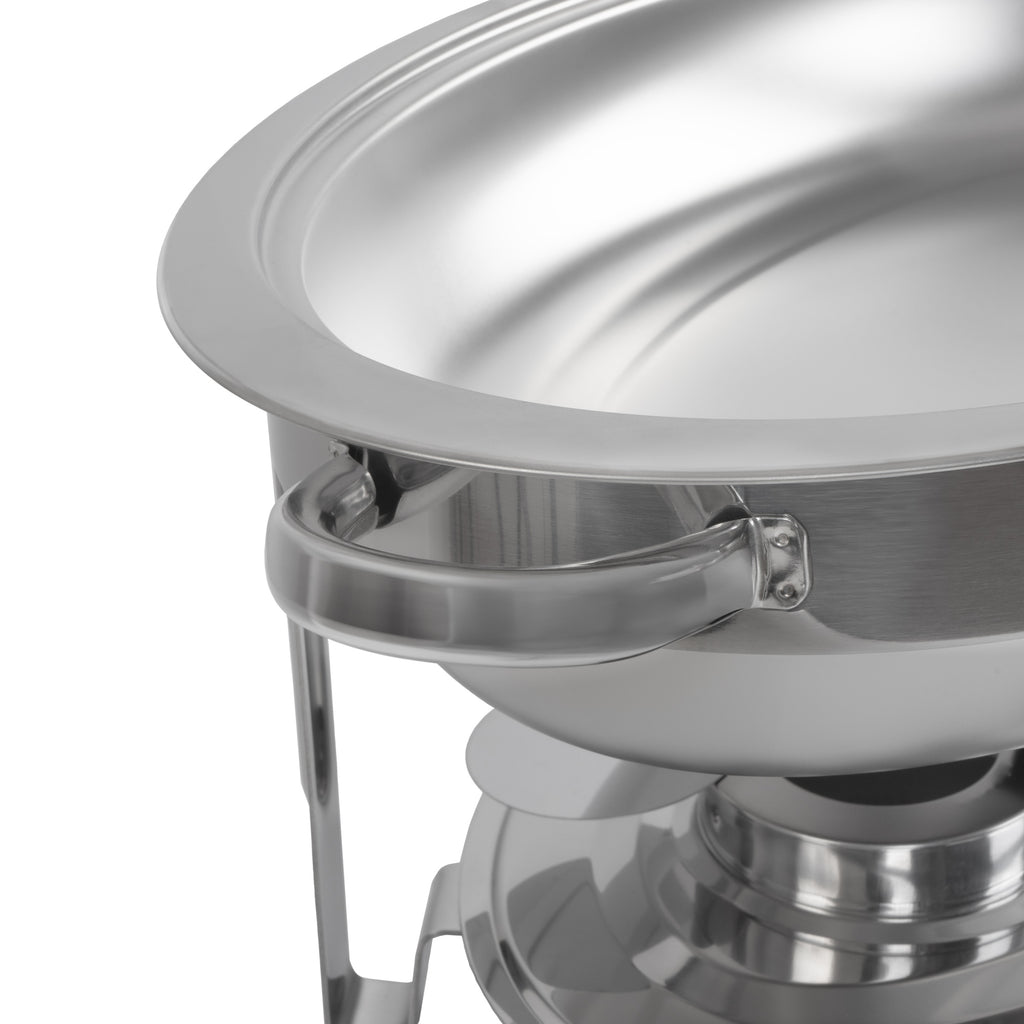 Chafing dish, stainless steel, oval, 5 liters, food warmer