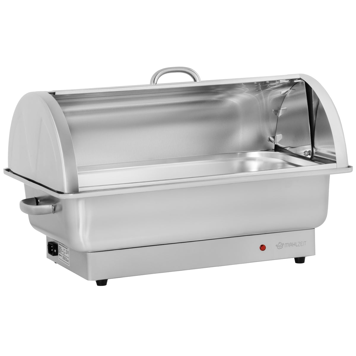Electric chafing dish, stainless steel, GN 1/1 container, 9 liters, up to 80°C, incl. rolltop