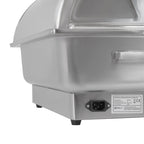 Chafing Dish elektrisch, Edelstahl, GN 1/1 Behälter, 9 Liter, bis 80°C, inkl. Rolltop