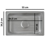 Chafing Dish elektrisch, Edelstahl, GN 1/1 Behälter, 9 Liter, bis 80°C, inkl. Rolltop