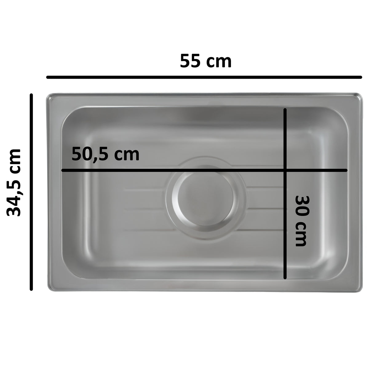 Electric chafing dish, stainless steel, GN 1/1, 9 liters, up to 80°C incl. display