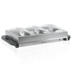 Stainless Steel 2-in-1 Buffet Warmer with 3x 1/3 GN Containers