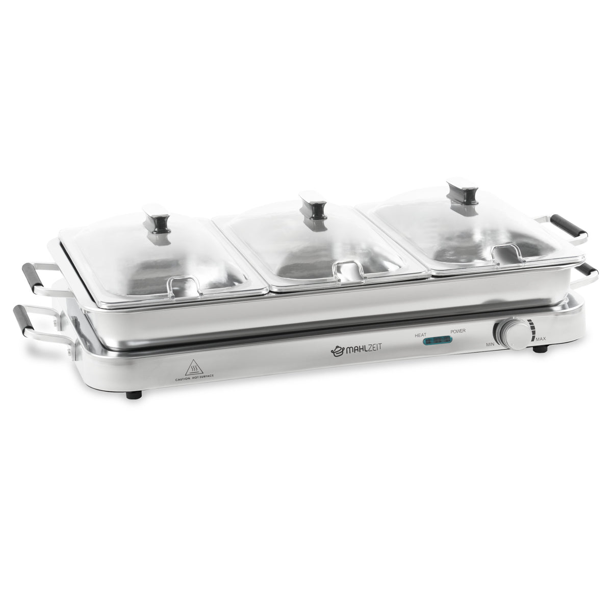Stainless Steel 2-in-1 Buffet Warmer with 3x 1/3 GN Containers and Bain-Marie