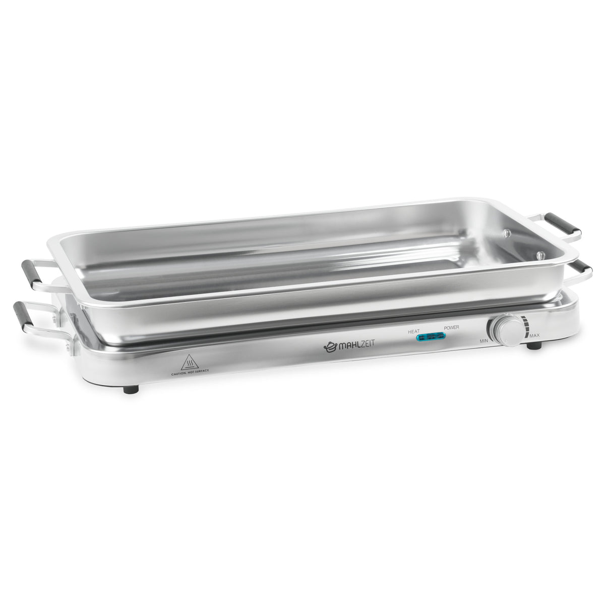 Edelstahl 2in1 Buffetwärmer mit 3x 1/3 GN-Behältern und Wasserbad