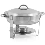 Chafing Dish, Edelstahl, rund, 4,5 Liter, Speisenwärmer