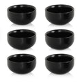Coupelles à dips, céramique, set de 6 pièces, noir, rond, Ø 6 cm