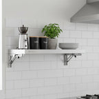 Stainless steel wall shelf, professional kitchen, folding