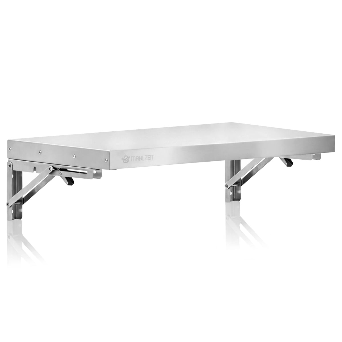 Stainless steel wall shelf, professional kitchen, folding