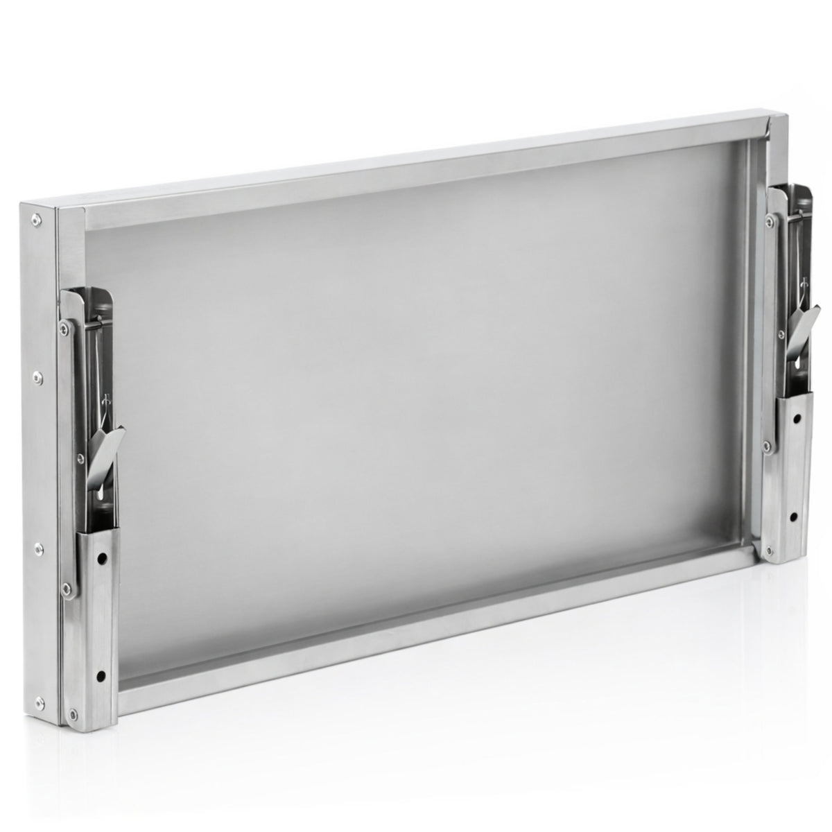 Stainless steel wall shelf, professional kitchen, folding