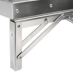 Stainless steel wall shelf, professional kitchen, folding