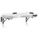 Stainless steel wall shelf, professional kitchen, folding