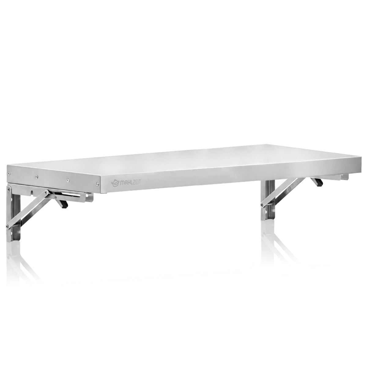 Stainless steel wall shelf, professional kitchen, folding