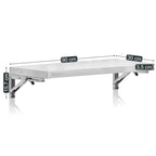 Stainless steel wall shelf, professional kitchen, folding