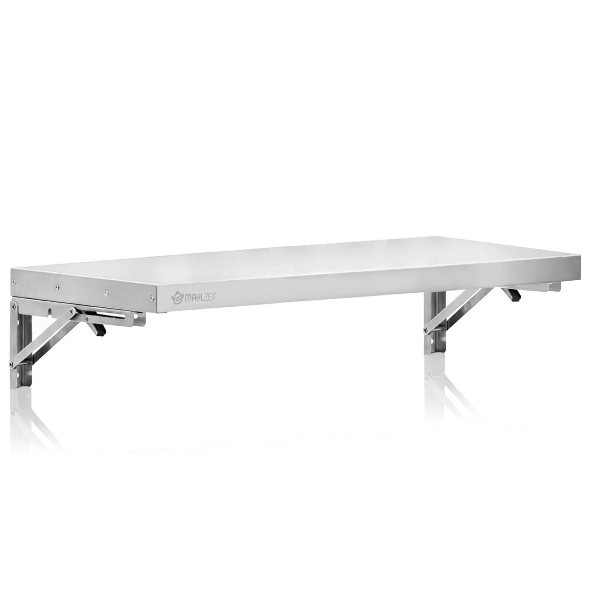Stainless steel wall shelf, professional kitchen, folding