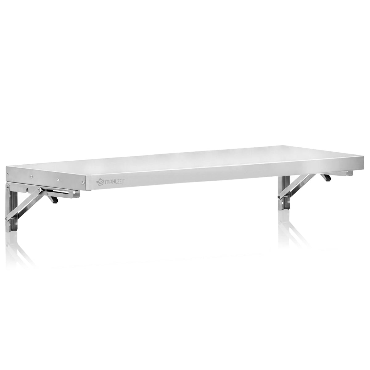 Stainless steel wall shelf, professional kitchen, folding