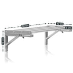 Wall shelf, bar design, stainless steel, foldable